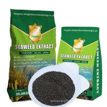 13%-15% alginic acid water soluble organic fertilizer nature source PGR  soil conditioner seaweed extracts flakes